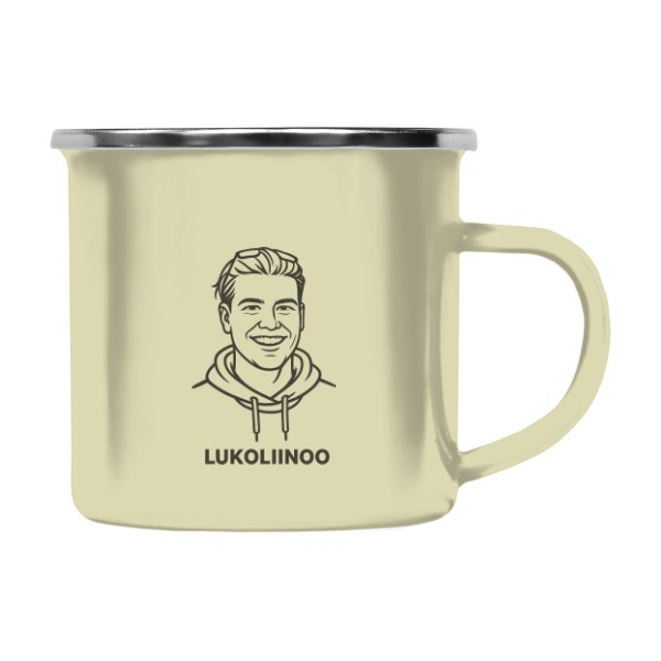 Barevný plecháček - nerezový lem s potiskem Luky portret