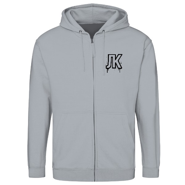 Mikina na zip unisex s potiskem Lukyho logo abstraktní