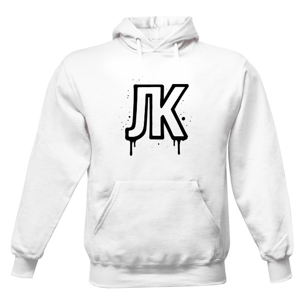 Pánská mikina s kapucí s potiskem Lukyho logo abstraktní