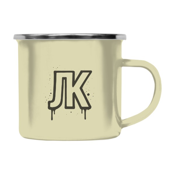 Barevný plecháček - nerezový lem s potiskem Lukyho logo- abstraktní