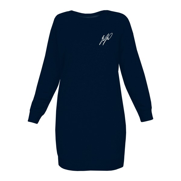 Mikinové šaty Organic s potiskem Lukyho podpis