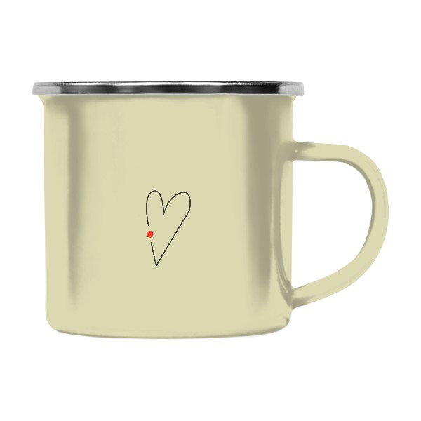 Barevný plecháček - nerezový lem s potiskem Otevřené srdce