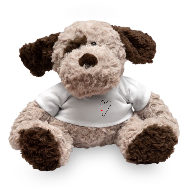 Pes s potiskem Otevřené srdce