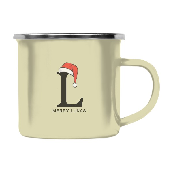 Barevný plecháček - nerezový lem s potiskem Merry Lukas