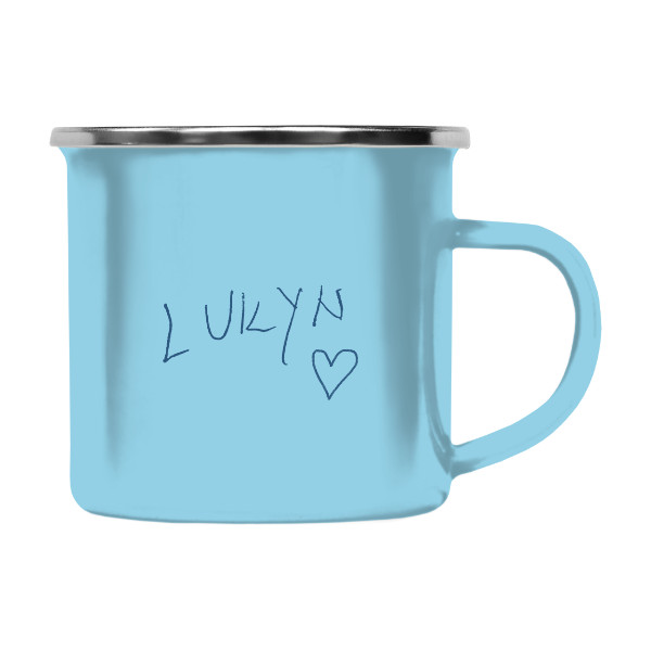 Barevný plecháček - nerezový lem s potiskem LUKYN  citát 