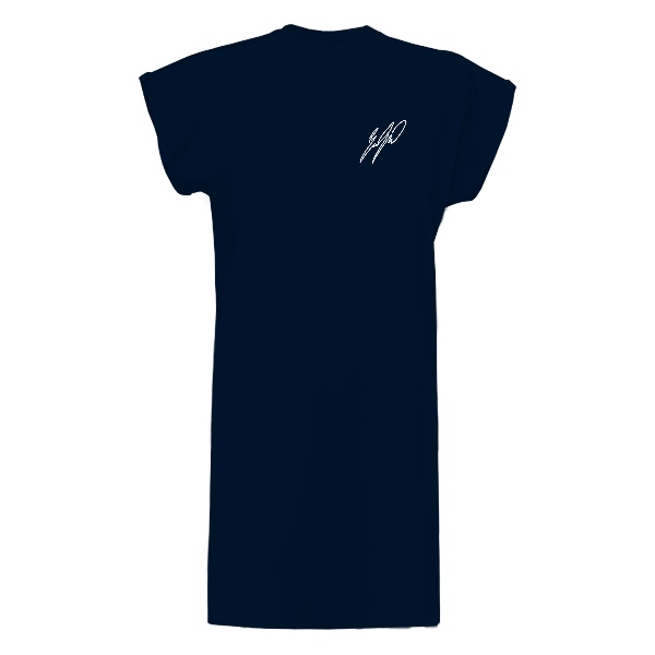 Mikinové šaty Organic s potiskem Luky - podpis